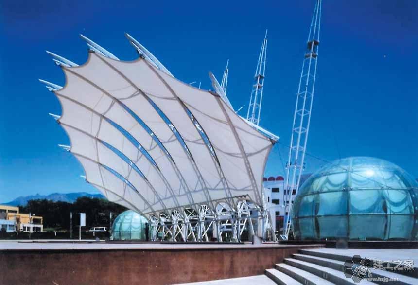 广汉车棚膜结构网架